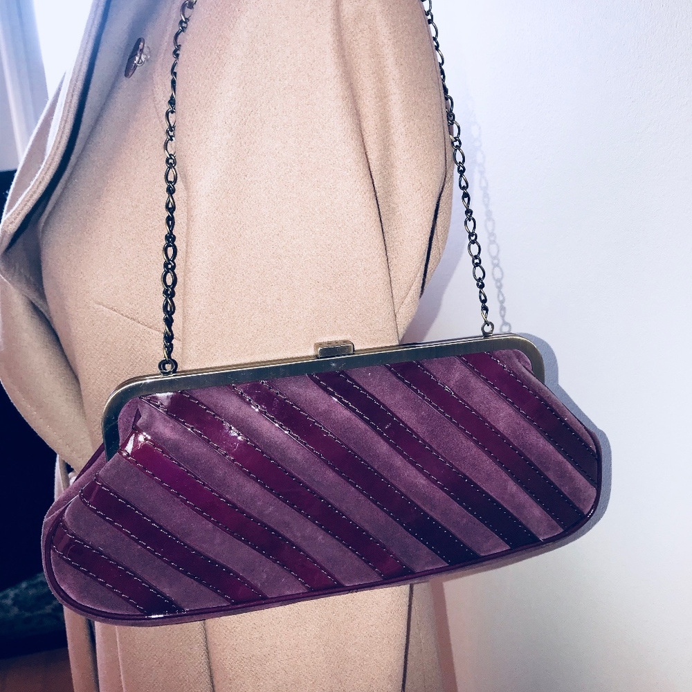 Rafe New York: Purple Patent Leather&Suede Clutch